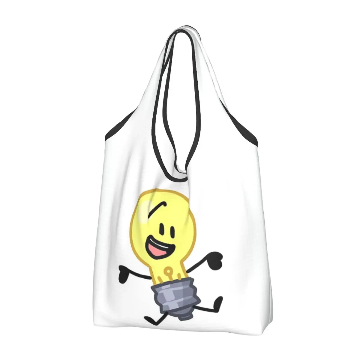BFDI Inanimate Insanity , All Characters Portable Tote Shopping Bags Foldable Shopper Bag Grocery Handbag Shoulder Bag