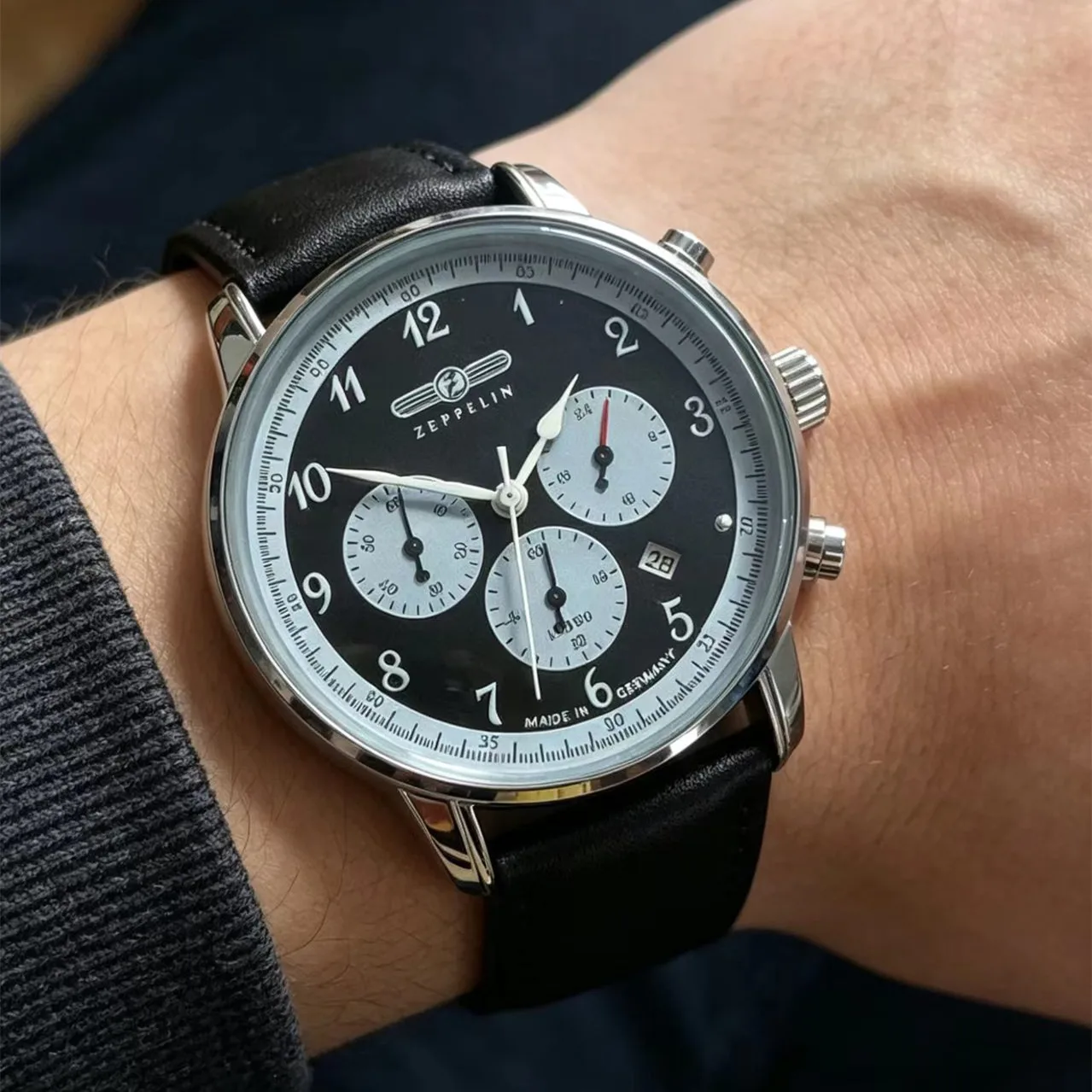 

New Luxury Zeppelin Wristwatch Fashion Brand Chronograph Multifunctional Classic Retro Business Men's Watch