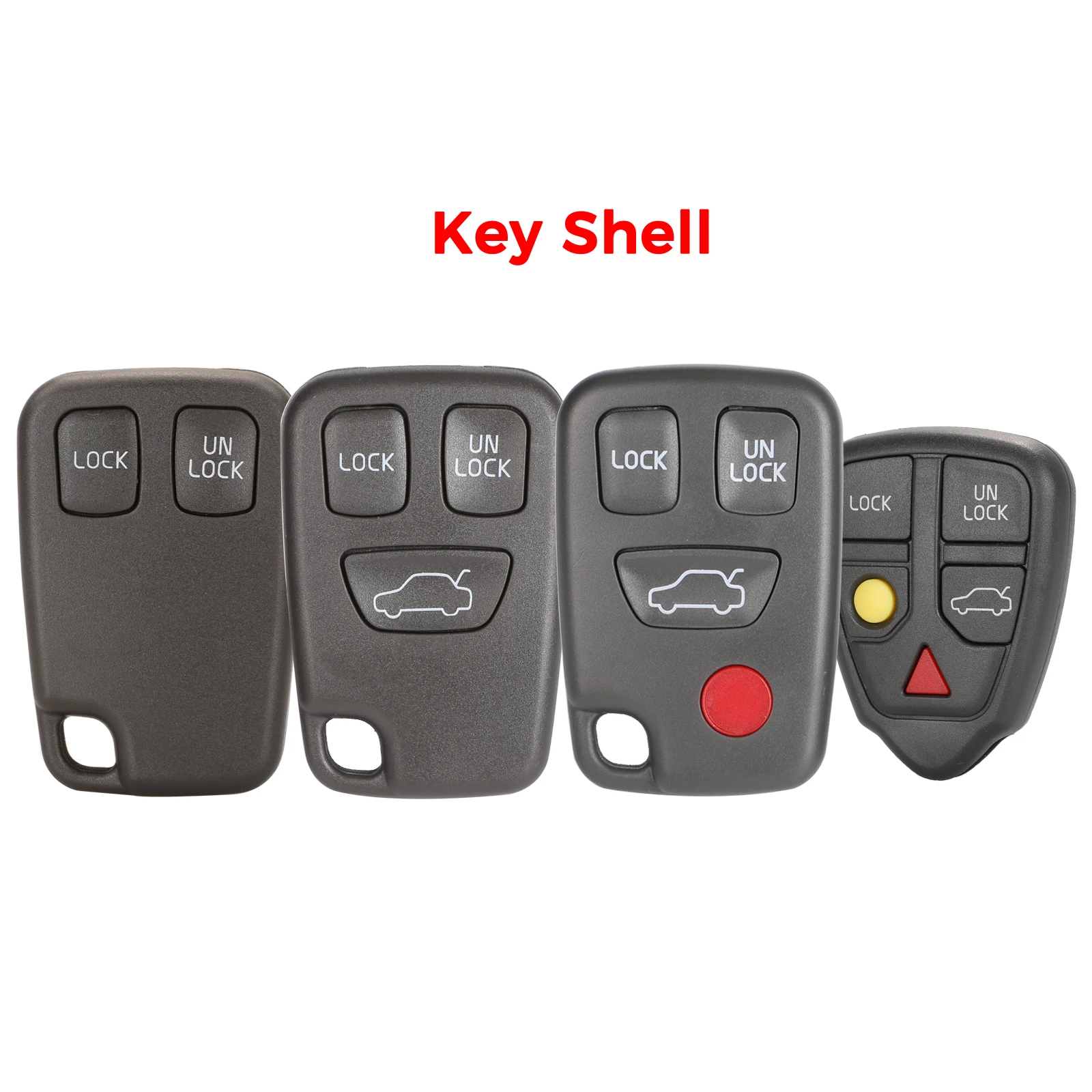 Jingyuqin 2/3/4/5 Buttons For Volvo S40 S60 S70 S80 V40 V70 XC90 XC70 1998-2005 Remote Car Key Shell Case FOB Replacement