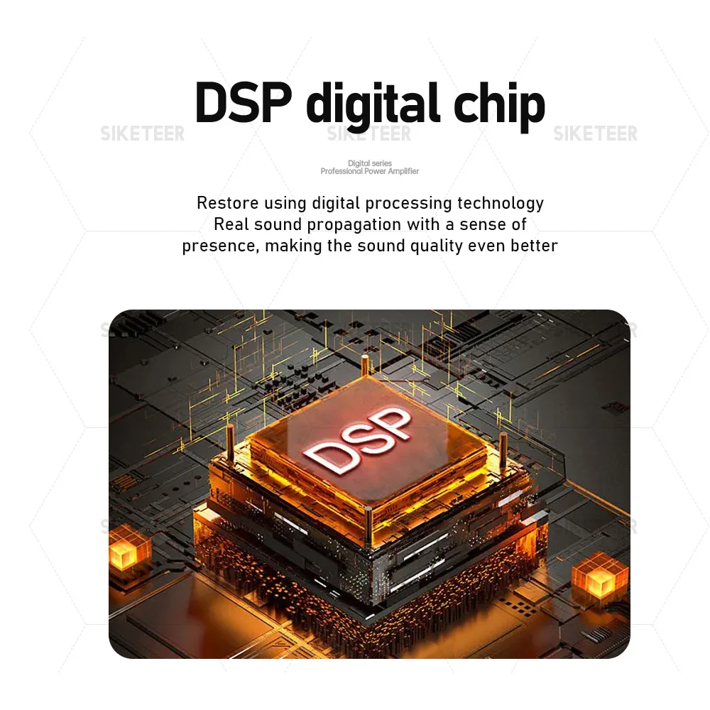 Professional digital power amplifier system 2/4*1100W suitable for bar parties, outdoor activities and stage performances