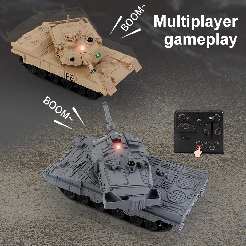 THE LINK Mini jouet réservoir télécommande bataille militaire modèle de réservoir 170 degrés tourelle de Rotation avec système infrarougeBattle Tank Boy