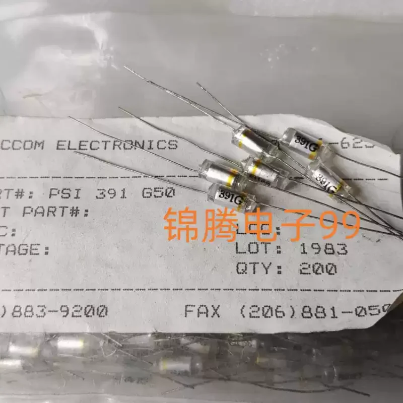 10-100pcs old polystyrene capacitor 390PF 50V 391G 2% non-polar axial thin film capacitor