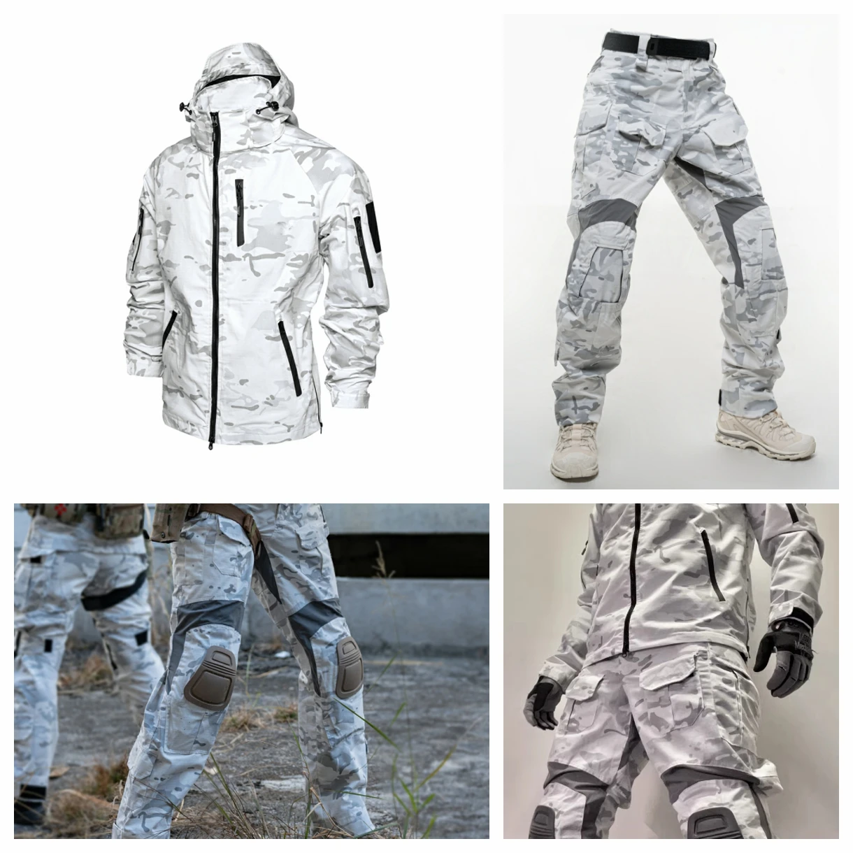 Outdoor Sports Multi-Function MCAP Snow Camo G3 Pants & spring autumn thin coat tactical top Jacket