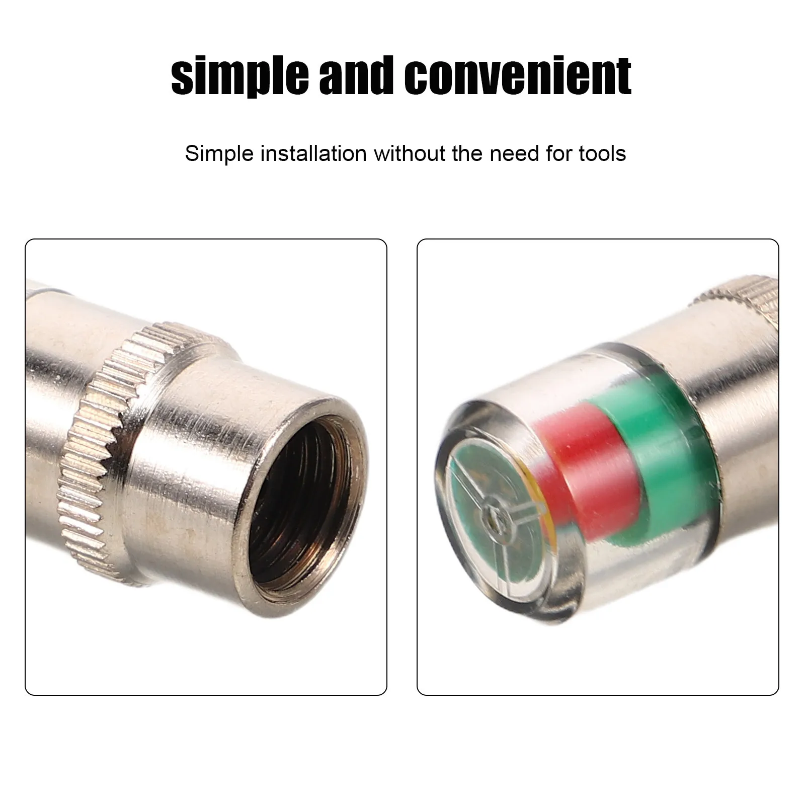 Bouchons de Valve de pneu de précision, 4 pièces, alerte de moniteur de pression de haute précision pour l'entretien des pneus de voiture, Protection de sécurité