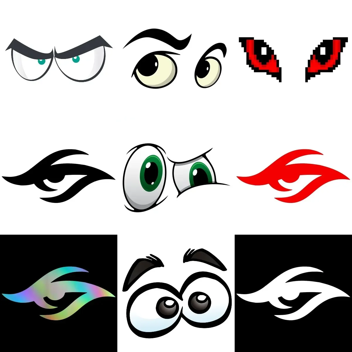 

Eye Creative Personalized PVC Waterproof Stickers Accessories for Decorate Car Wall Van Bicycle Helmet Camper Truck Window