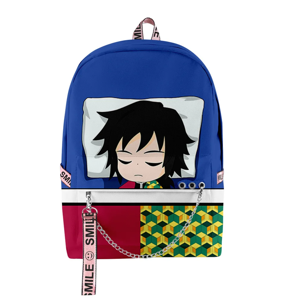 

Classic Fashion Kpop Kimetsu No Yaiba School Bags Unisex 3D Print Oxford Waterproof Notebook multifunction Travel Backpacks