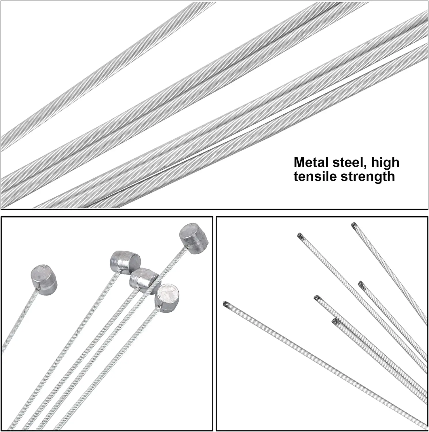 10szt/zestaw MTB Road Bicycle Brake Line Bike Gear Shifter Gear Brake Inner Cable Set Core Inner Wire 2000mm 1700mm 1400mm 900mm