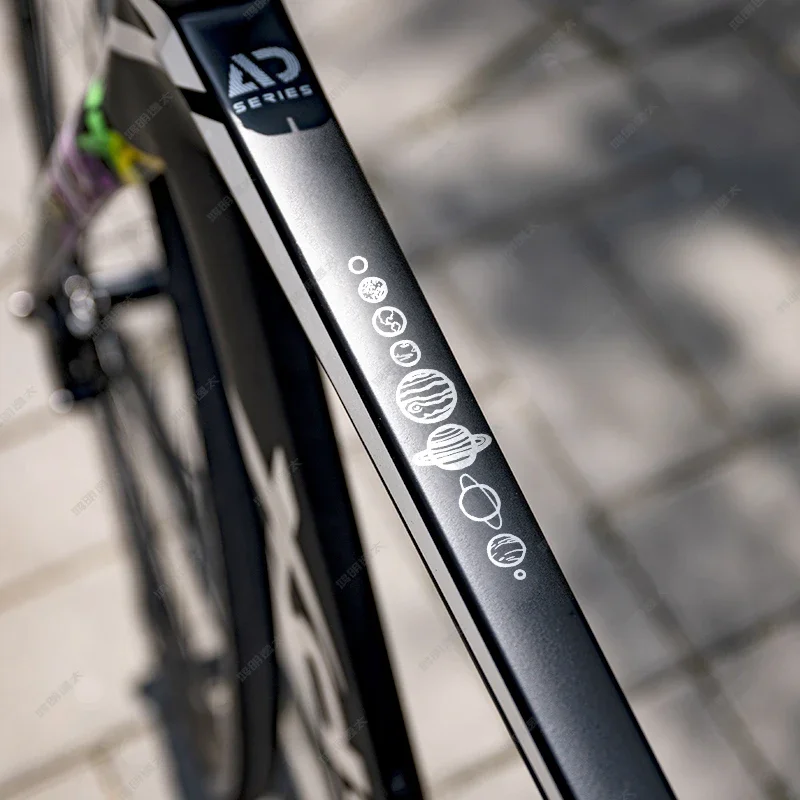 AliExpress New Nine Major Planets Bicycle Stickers for Bicycle Frame Top Tube Decorative Reflective Waterproof Cycling Road Bikes Frames