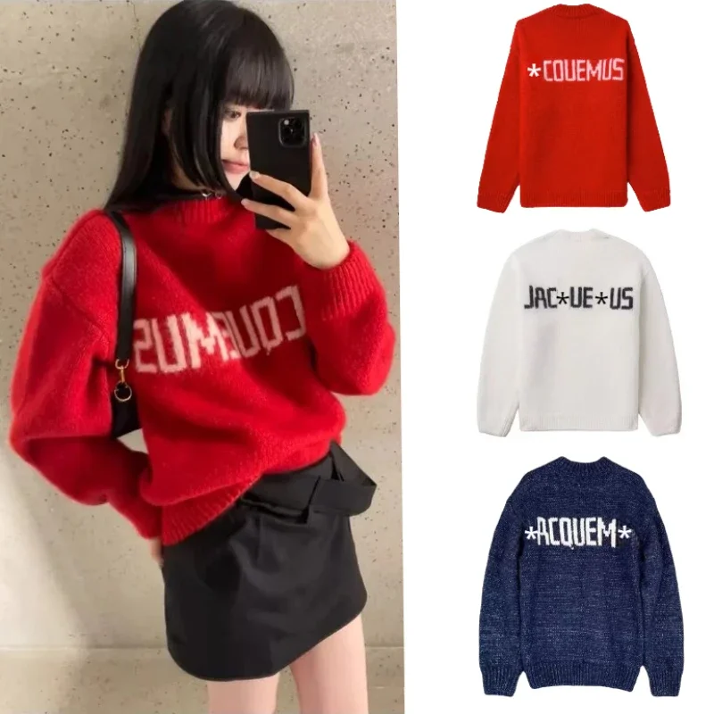 

Jacqu****Luxury Women Alpaca Wool Sweater with Letter Printing Lady Wool Sweater with Round Collar Wearing Both Front and Back A