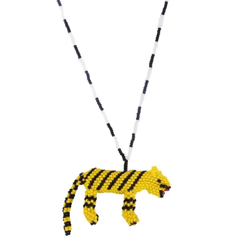 

Sweet Colombian Handmade Beads Tiger Coconut Tree Mushroom Long Necklace For Women Girls Party Resort Fashion Charm Jewelry Gift