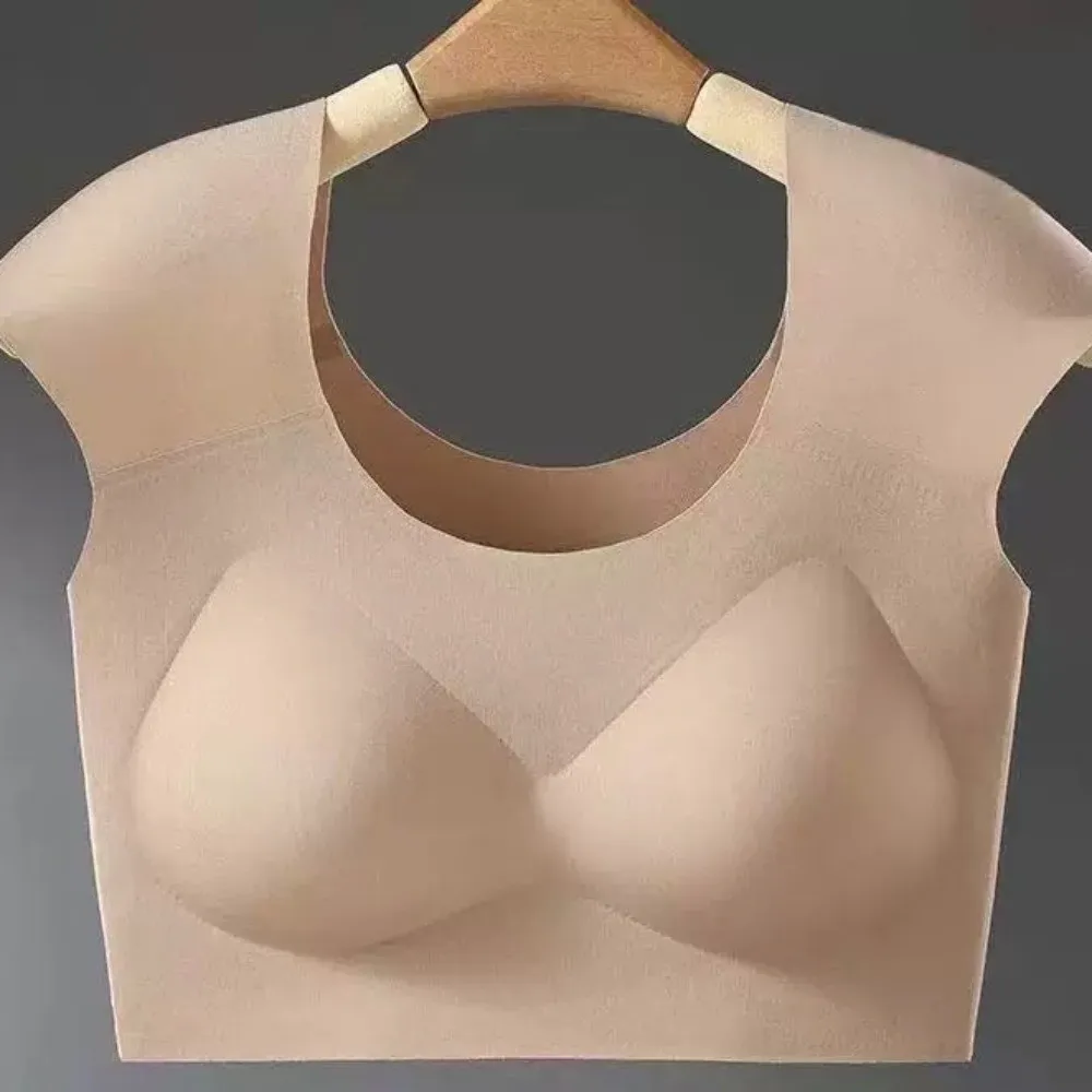 Invisible Right-angled Shoulder Underwear Wireless Lingerie Shoulder Pad Bra Shockproof Thin Seamless Bra Girls Shapewear
