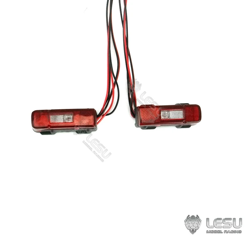 1 pair of LESU 1/14 RC truck model toy taillights S-1266 for tractor truck wooden truck flatbed truck modification upgrade parts