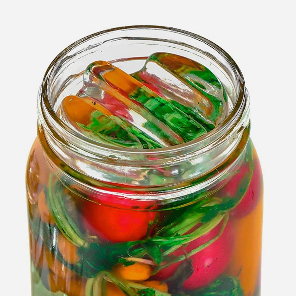 Peso del vetro per fermentazione con impugnatura facile da impugnare Coperchio per fermentazione in vetro pesante per barattolo di vetro per muratura di sottaceti Kimchi