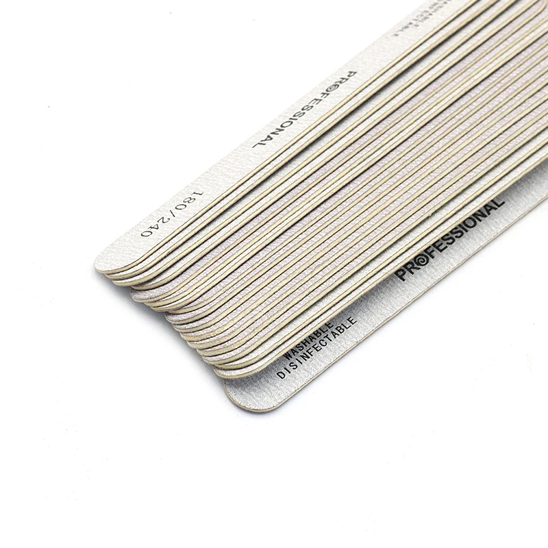 50pcs Set Professional Nail Art Files 100/180 Grit Thin Wood Strip Sanding Sticks for Nail Art Care Perfect Shaping & Polishing