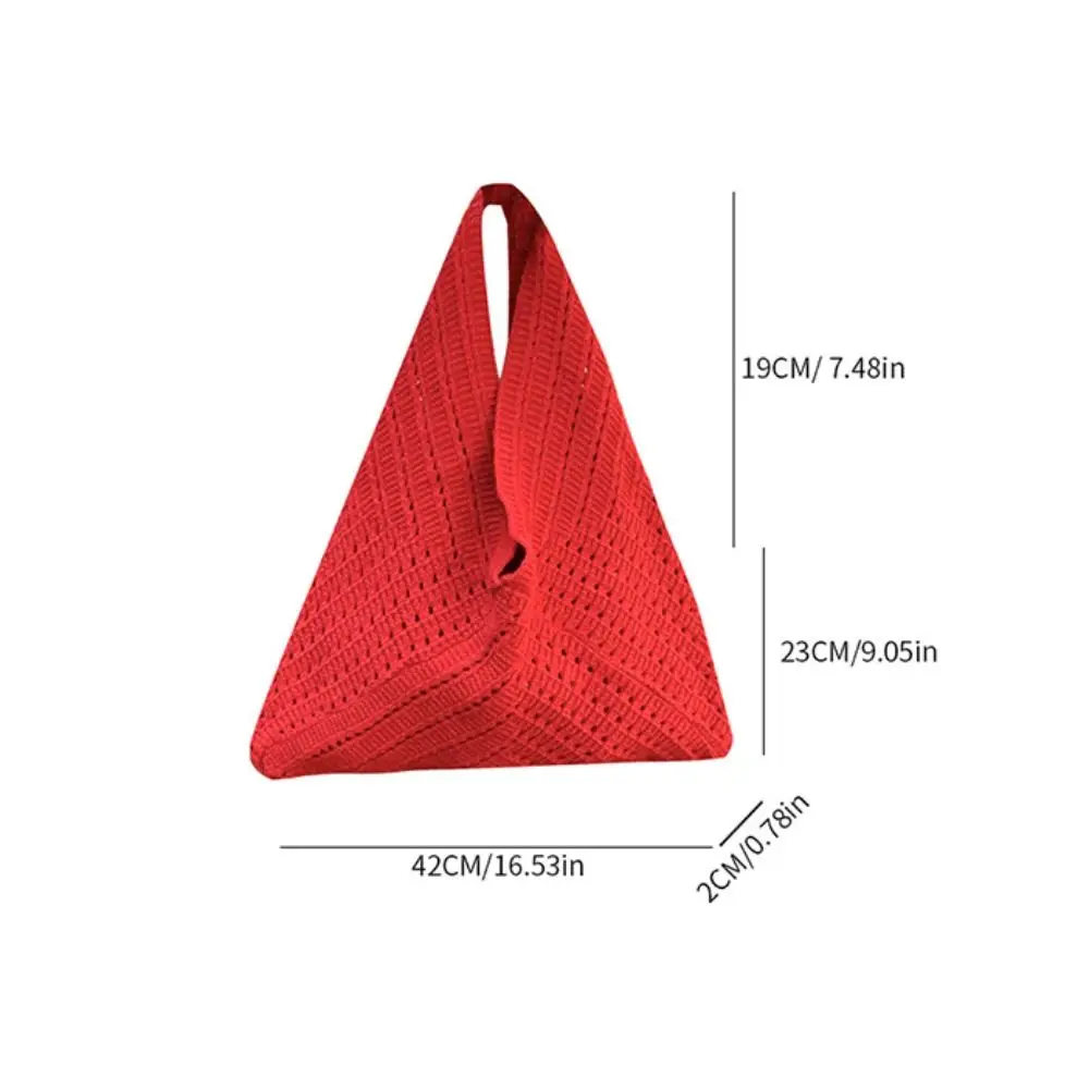 Casual Bohemian Hollowed Out Knitted Bag Storage Bag Handbag Weave Bag Fashion Large Capacity Beach Shoulder Bag Shopping