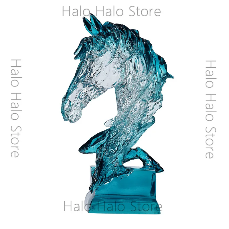 Picture 4: Wine cabinet decorative ornament light luxury high-end horse head soft decoration
