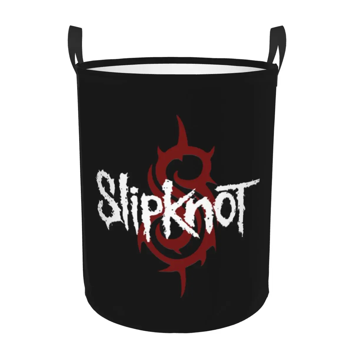 

Slipknots Logo Laundry Basket Collapsible Heavy Metal Rock Music Clothes Hamper for Baby Kids Toys Storage Bag