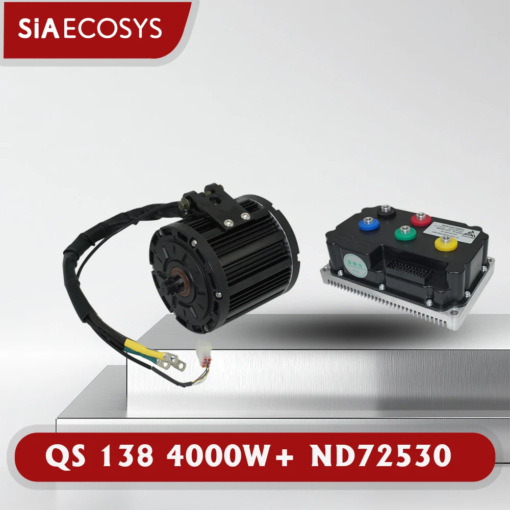 QS MOTOR 138 4000W 90H 72V Electric Motorcycle Conversion kits with Fardriver ND72530 Controller