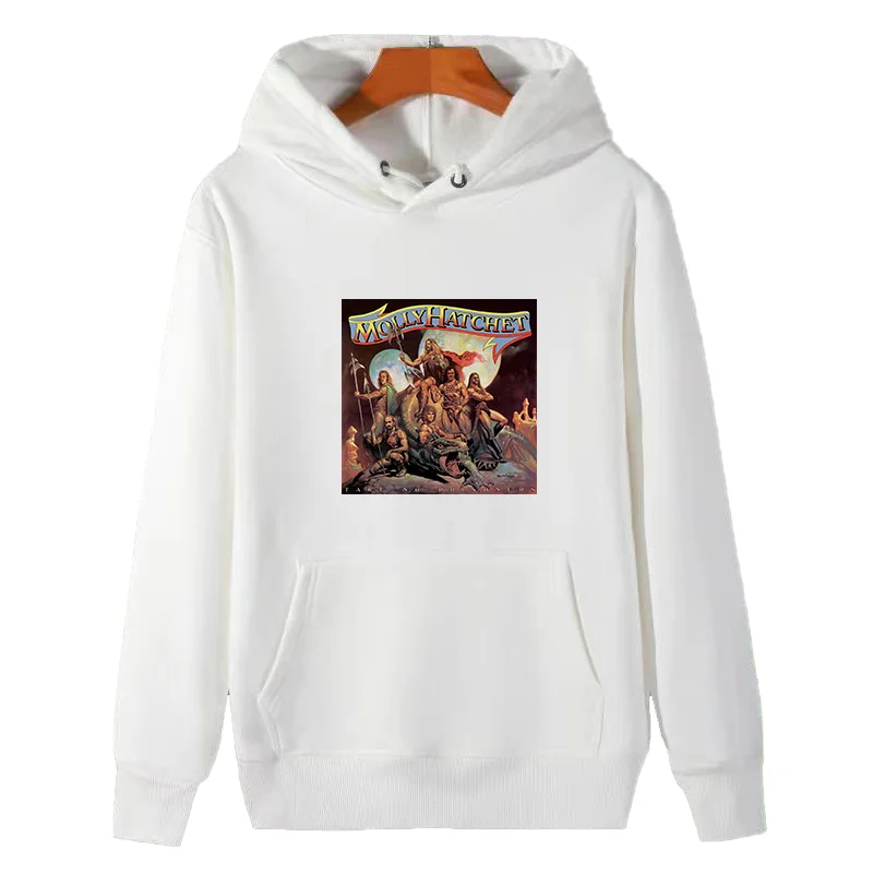 

Molly Hatchet Tee Flirtin with Disaster Hard Rock Band Classic graphic Hooded sweatshirts thick sweater hoodie fleece hoodie