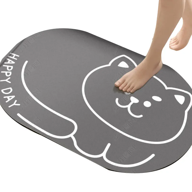 cute-cartoon-bathroom-absorbent-floor-mat-toilet-oval-foot-pad-household-toilet-door-non-slip-plain-foot-pad