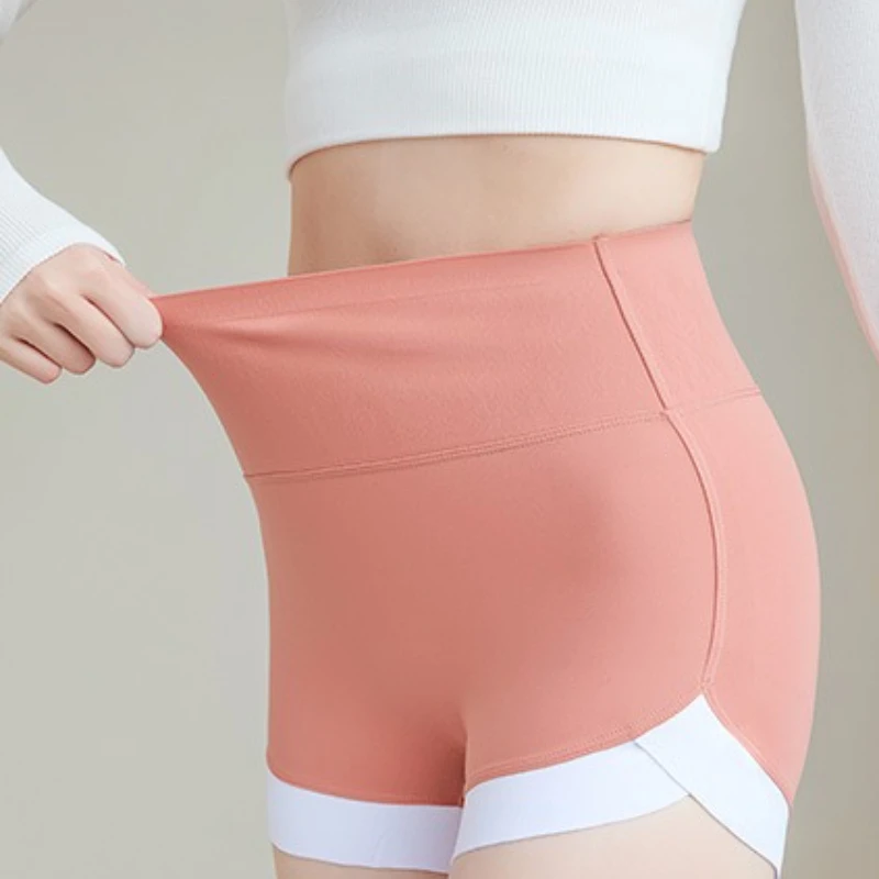 サメ Shapewear 安全ショートパンツおなかリフトハイウエストカラーブロックプラスサイズ夏のアクティブウェア女性下着