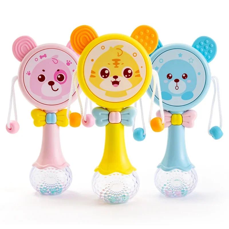 Sonaglio giocattolo per bambini: 0-1 anno, che roula, mordere, suonare, musica, puzzle 5 ragazzi e ragazze, 3-6-12 mesi