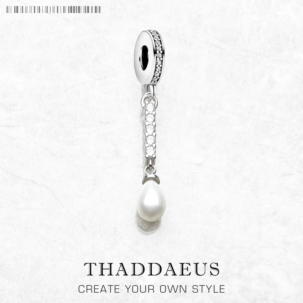 Dropwater Pearl Charm Women Summer Brand New Trendy 925 Sterling Silver Wisiorek