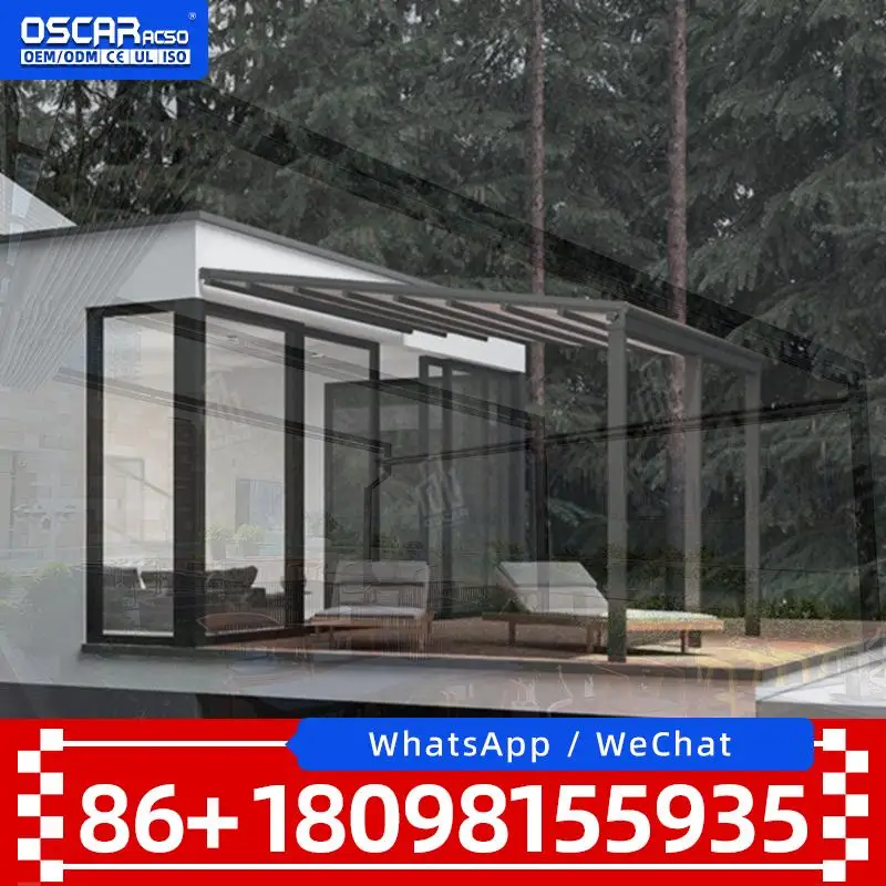 Outdoor Automatic Retractable Gazebo and Patio Awning Systems for Garden Backyard Poolside  Retractable Canopy Pergola