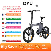 DYU-T1 250W Rack Electric Bike with Brushless Motor, 36V 10Ah Lithium Battery City Commuter E-bike,  20 Inch Adult ebike