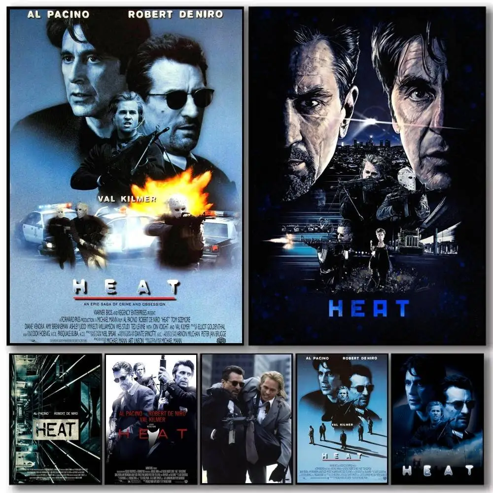 Classic Film H-Heat Robert Al Pacino De Niro Poster And Prints Wall Art Pictures For Modern Bedroom Game Room Home Decor