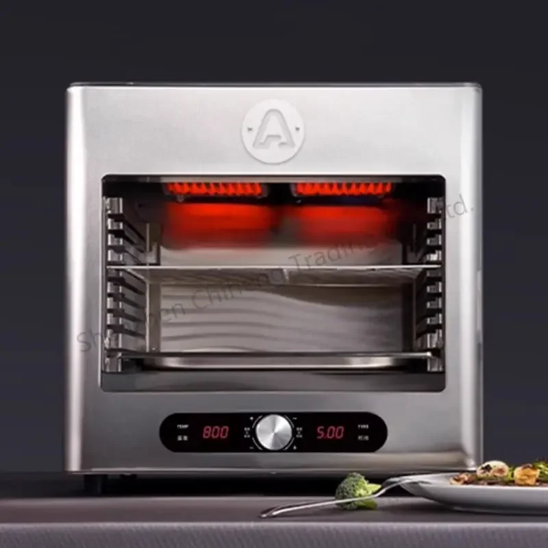 Horno de carne eléctrico comercial, máquina de carne asada de alta temperatura, horno de superficie automático