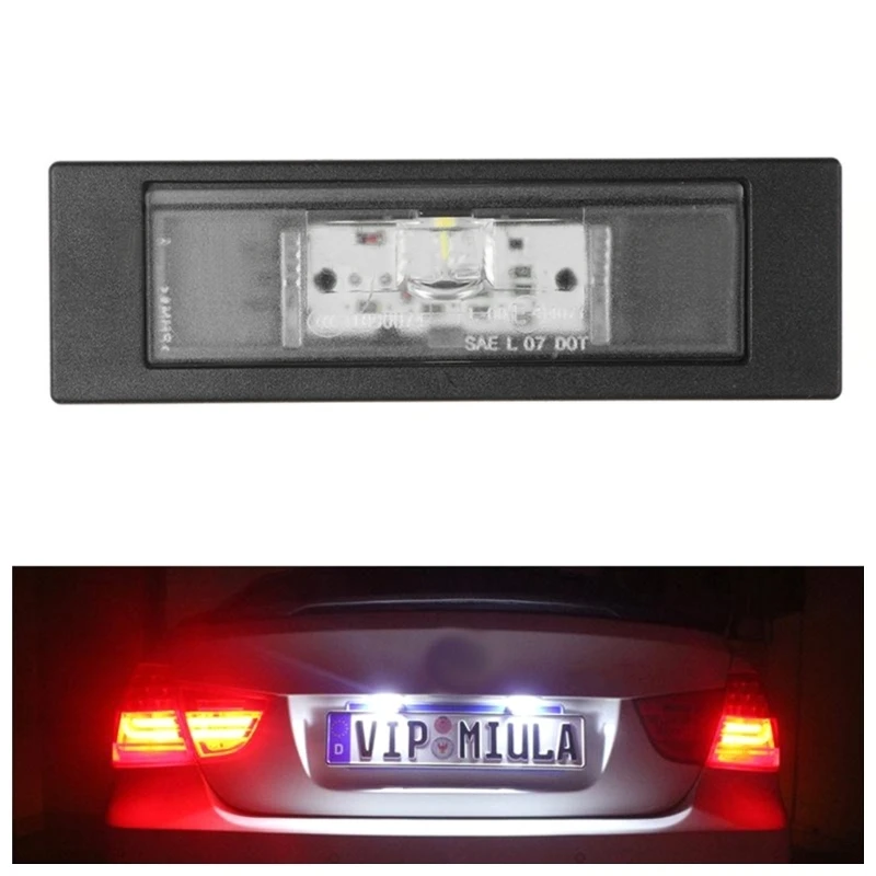 Car Rear Bumper Number Plate Lamp LED License Plate Light Replacement for E85 E86 E89 E81 E87 F20 63267193294 6326-7193-294