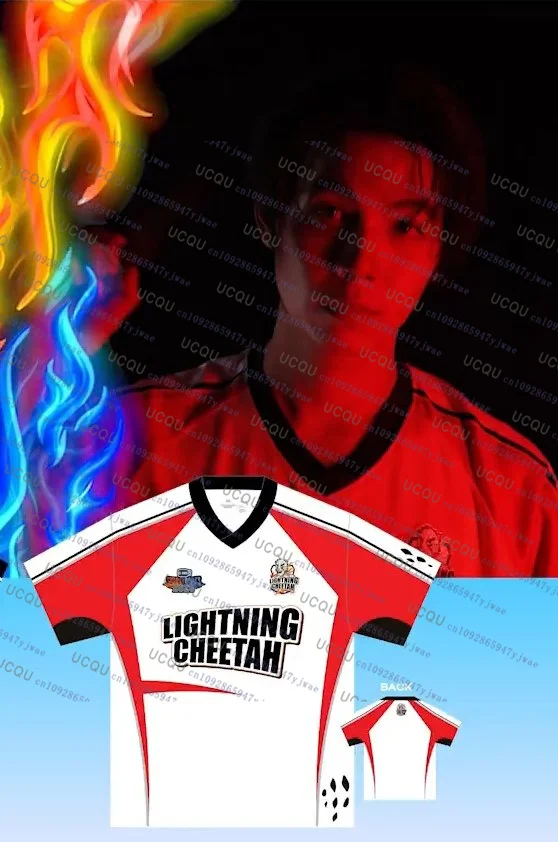 

Lightning Cheetah Jersey Gmmtv Starlympics 2026 T-Shirt Men's And Women's Fashionable Casual Y2K Oversized Breathable Sportswear