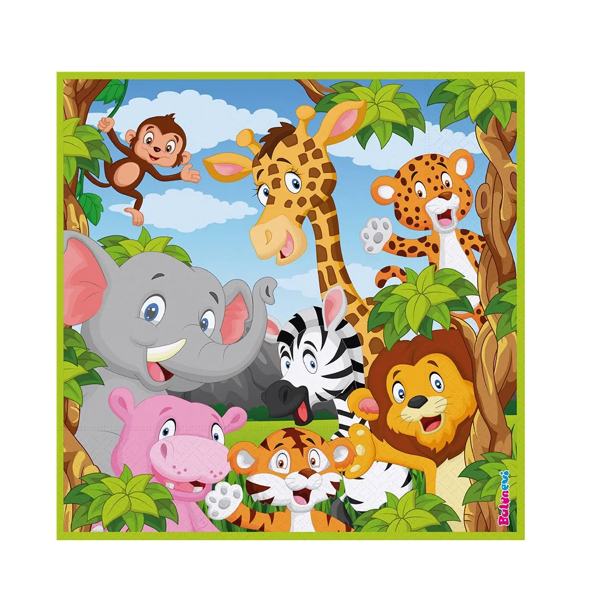 TSF8726บอลลูน,Safari, 16 Pcs กระดาษ33X33ซม.