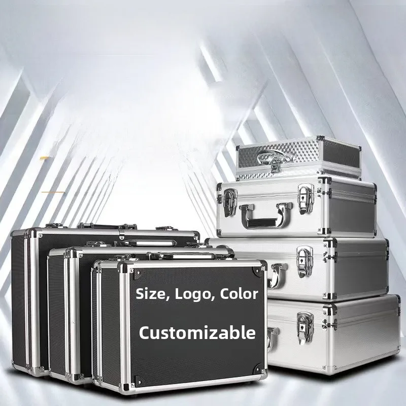

High-End Aluminum Alloy Handheld Storage Box Family Document Tool Instrument Equipment Protection Case Medicine Box Organizer