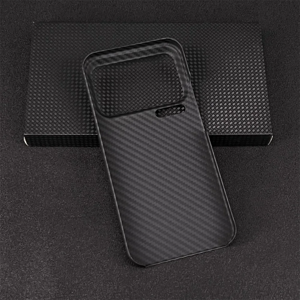 Real Carbon Fiber Lens Protection Phone Case for Xiaomi Mi 17 Pro Max Carbon Fiber Hard Cover Cases