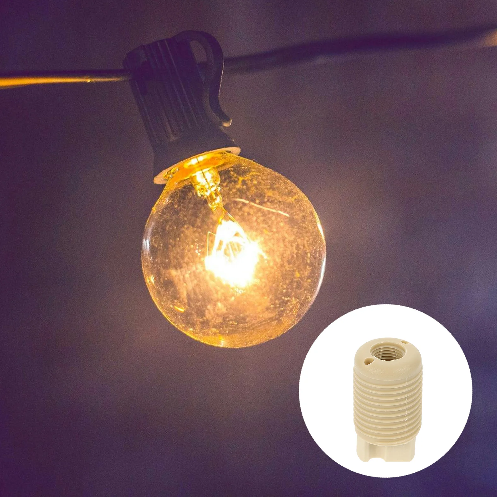 

4pcs G9 Screw Light Socket Plastic Lamp Holder Direct Plug Replacement Parts Candelabra Socket Threaded Bulb HOLDER