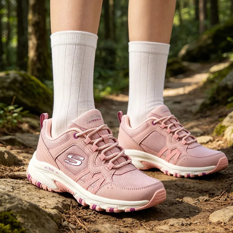 Skechers Women Outdoor Hiking Shoes 180017-OFWT/180017-ROS/180017-GYMT/180017-BKMN Lightweight Non-Slip Walking Shoes