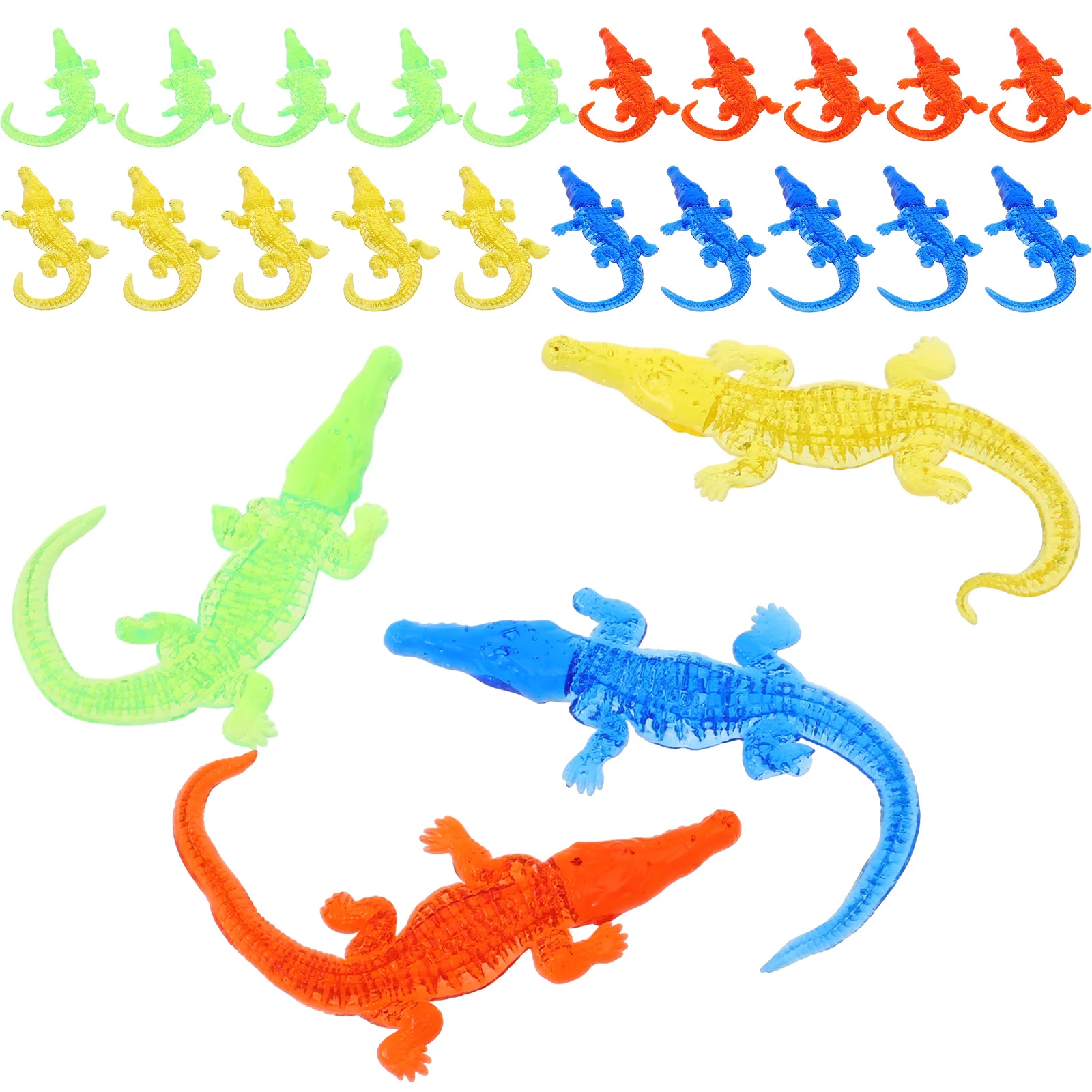 

24 Pcs Vent Soft Rubber Toy Children’s Toys Elastic Kids Adorable Wall Crawler Lizard Supply Interesting Stretchy Accessory