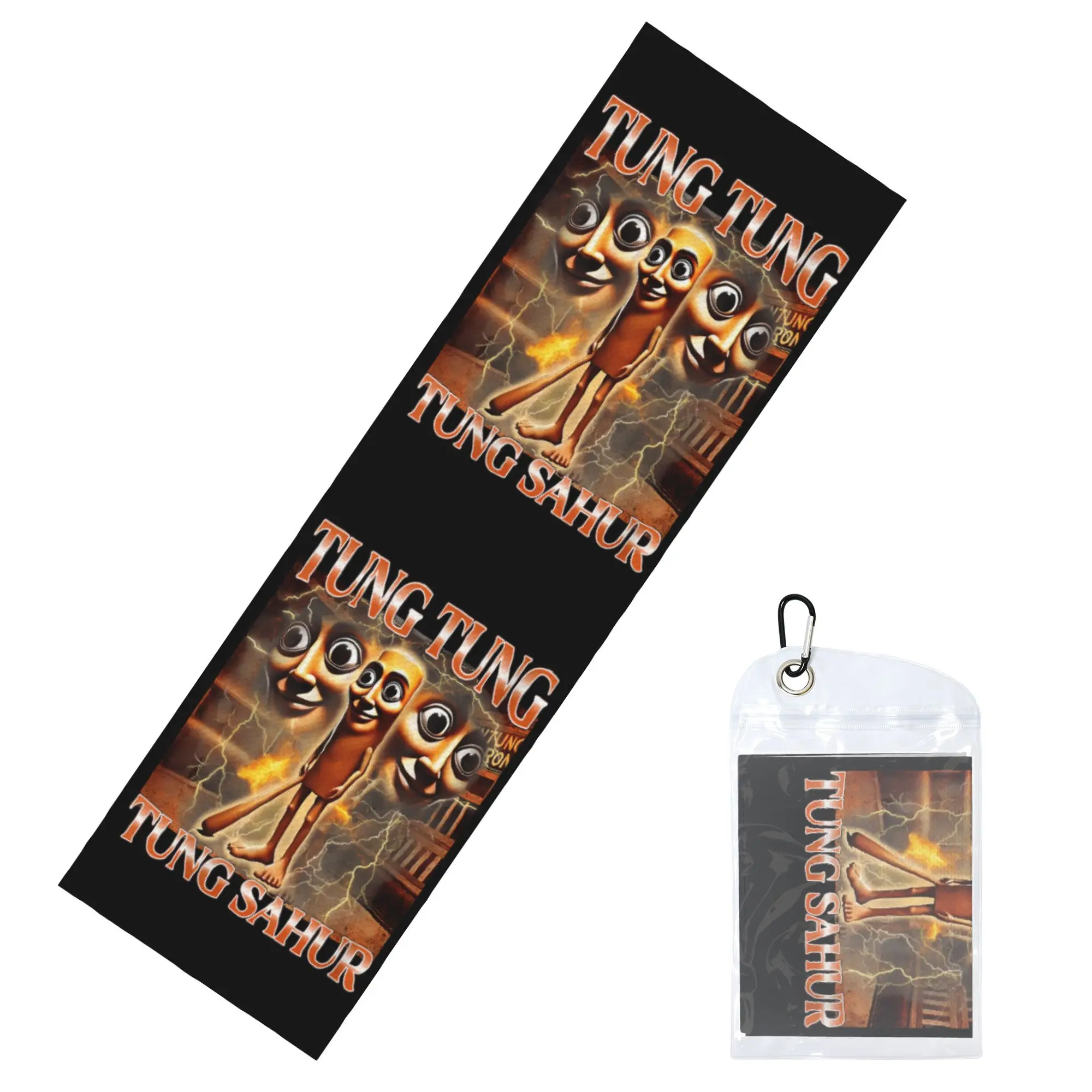 Tung Tung Tung Sahur Italian Brainrot Meme Cold Exercise Towel  Yoga And Fitness Running Outdoor Activities Travelling Towels