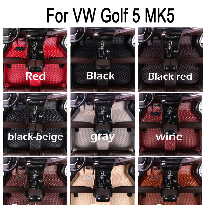 

Car Floor Mats For Volkswagen VW Golf 5 MK5 A5 2003~2007 Interior Accessories