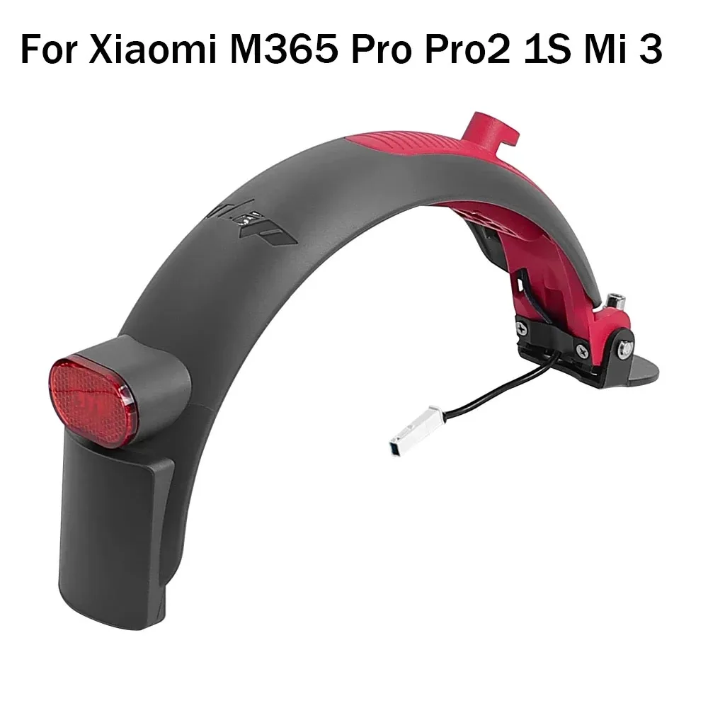 Electric Scooter Aluminum Rear Fender Taillights Kit For Xiaomi M365 Pro Pro2 1S Mi 3 Tire Splash Upgrade Mudguard Guard Parts