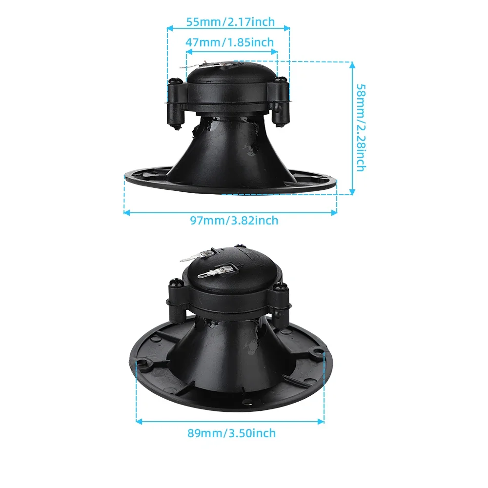 2Pcs 98MM 3.85 Inch Tweeters Speaker 150W High Power Piezoelectric Horn Audio Buzzer Treble Ceramic Piezo Loudspeaker