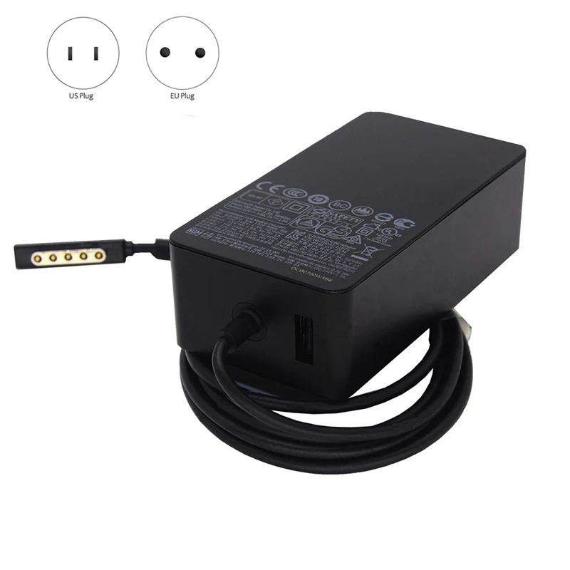 Pengisi daya cepat untuk Surface Pro 1 Pro 2 RT Windows 8, adaptor daya 12V 3,6 A 45W 1601 1536 1514