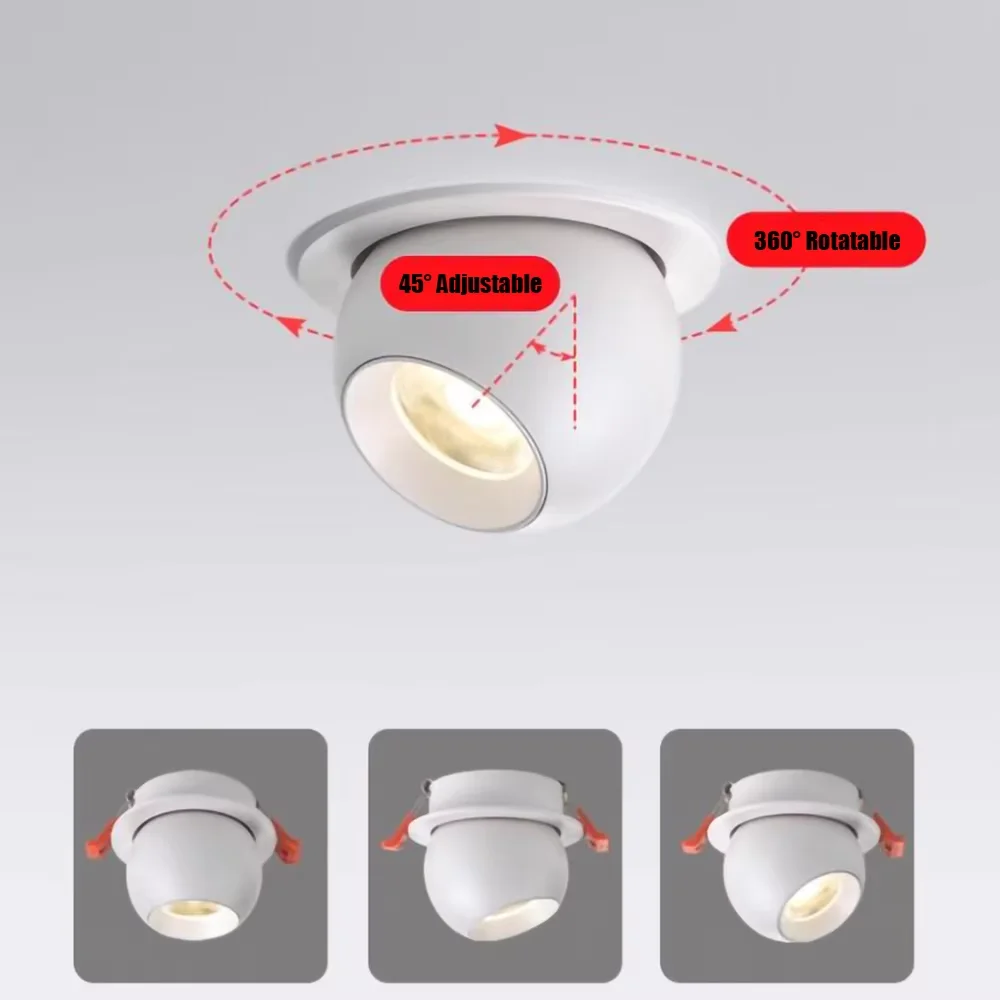 عكس الضوء COB LED أضواء السقف راحة LED الأضواء 9 واط 12 واط 15 واط 20 واط الدورية النازل للمطبخ غرفة نوم إضاءة خلفية