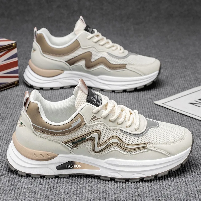 

2025 Autumn New Breathable Works Shoes for Men Outdoor Comfortable Wear-resiatant Running Sneakers Non Slip Casual Hiking Shoes