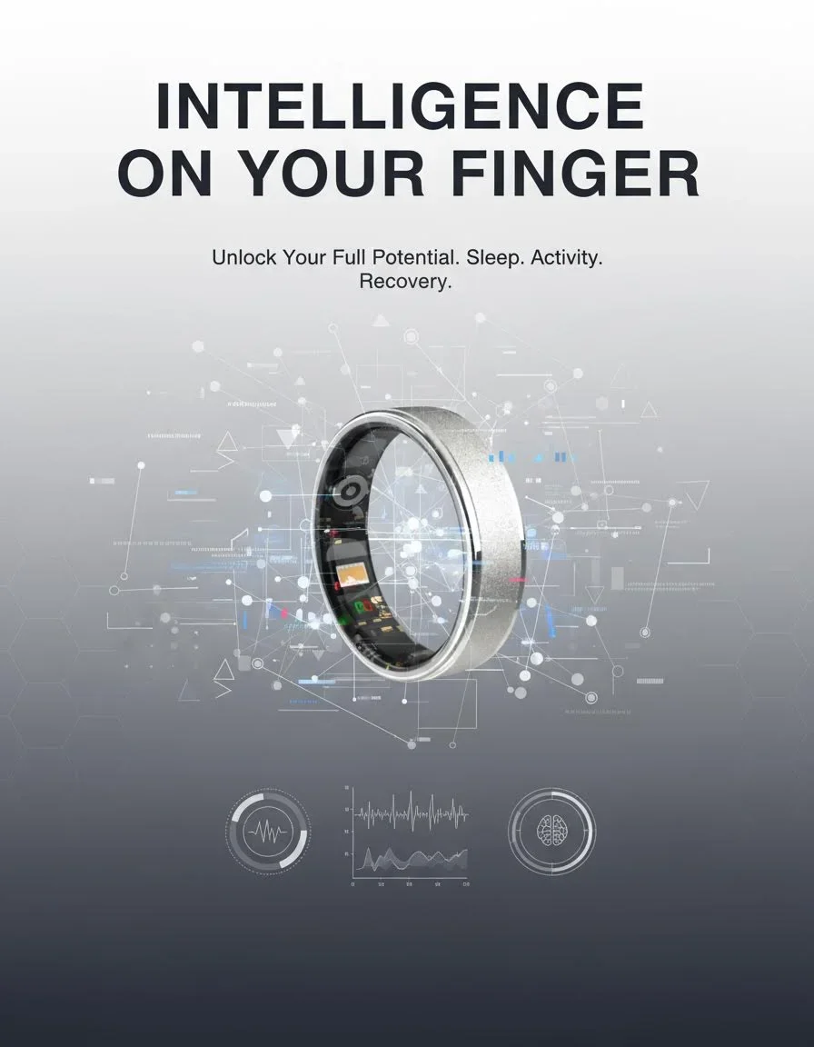 

Умное кольцо QINO KR33 с бесплатным зарядным чехлом для мужчин и женщин, мониторинг здоровья и сна, водонепроницаемость 5ATM, мультиспортивный режим