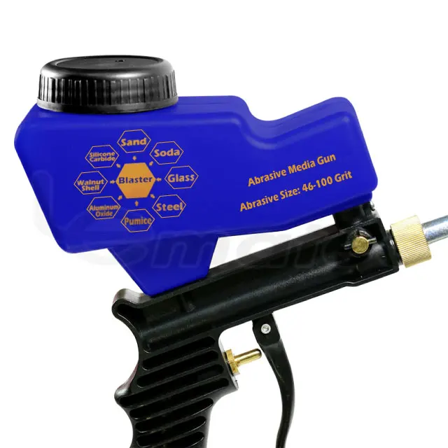 Pneumatic Tools Sandblaster Portable Media Blaster LEMATEC Sand Blasting Nozzle Gun Air Sandblasting