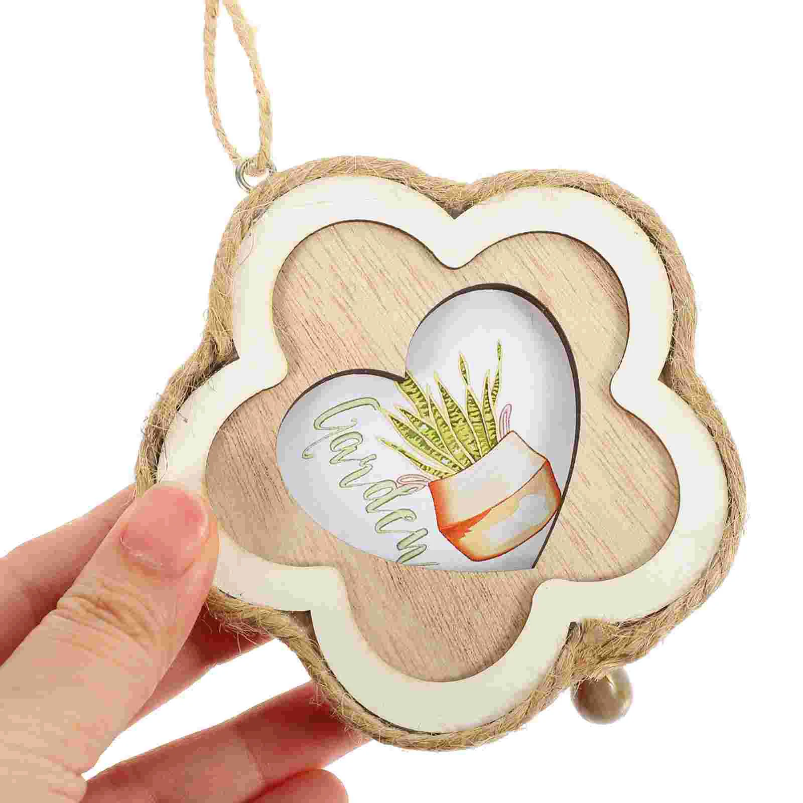 Wooden Photo Frame Pendant Picture Frames Valentine Mini Ornaments Small Valentines Craft Day