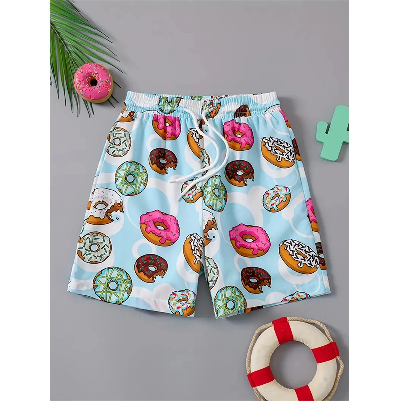 

Harajuku Casual Shorts Men Women Ice Cream Sports Gym Shorts Fitness 3D Print Quick Dry Holiday Board Shorts Summer Kids Shorts